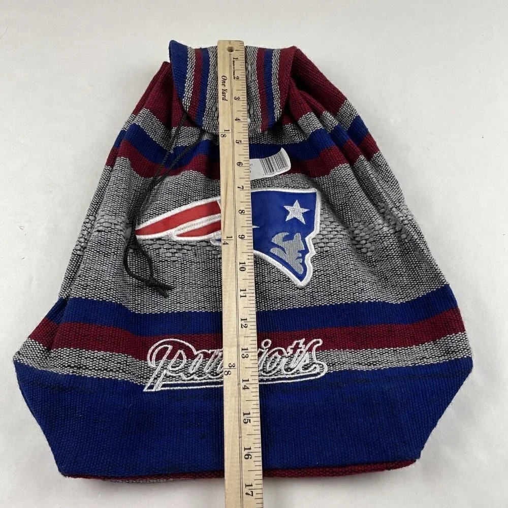 Patriots Football Mexican Woven Embroidered Backpack Bag Red White Blue NFL